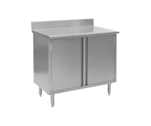 Work Table 3 Sides Covered With Doors